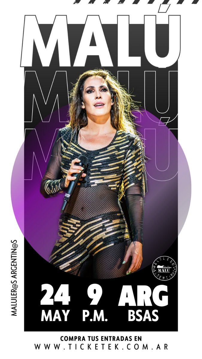 Contando los días para volver a verte!! <a href="/_MaluOficial_/">Malú</a>❤️🇦🇷
#MALÚ

#ATODOSI

#MALUENARGENTINA

#25AÑOSAPRENDIZ