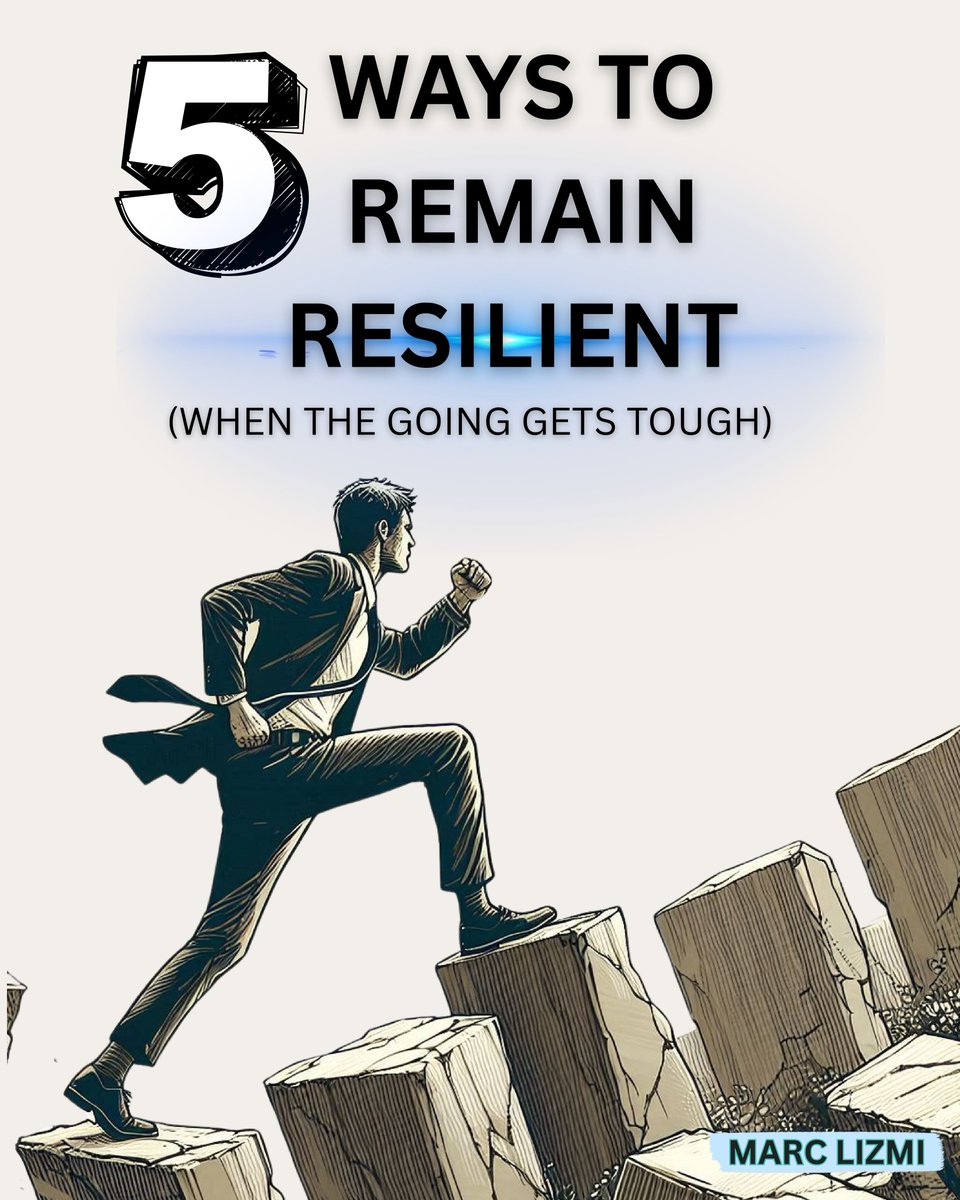 💪 5 ways to stay positive when things get tough:

1️⃣ Gratitude
2️⃣ Reframe challenges
3️⃣ Stay around good vibes
4️⃣ Take care of your body
5️⃣ Focus forward

🔗 Link to the full carousel: linkedin.com/posts/marclizm… 

#Mindset #Resilience #WorkCulture