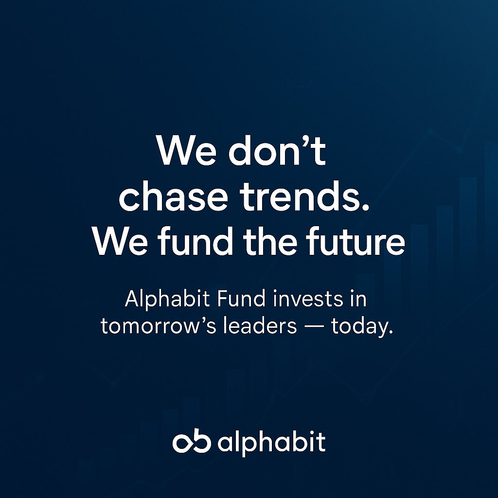 alphabit_fund's tweet photo. The next wave of Web3 leaders is already being funded.
Alphabit Fund is backing tomorrow’s giants before the world knows their names.
Long-term support. Serious conviction.
#Web3 #CryptoVC #Blockchain #FutureBuiltNow #AlphabitFund https://t.co/FQtJ9ahJLQ
