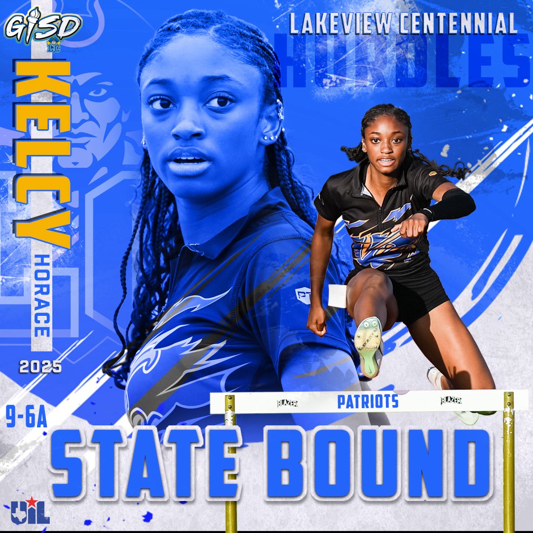 Lakeview Centennial HS XC/Track & Field (@lchsxc_track) on Twitter photo <a href="/kelcy_horace/">Kelcy Horace</a> is STATE BOUND! Congrats and best wishes as you compete in Austin this weekend. #WeAreLC πππ¨β±οΈ
<a href="/CoachTabSanders/">Tabitha Sanders</a> <a href="/saincilaire/">Coach Ant Saincilaire</a> <a href="/LCHS_Patriots/">Lakeview Centennial Patriots π</a> <a href="/raymondburks67/">My Info</a> <a href="/kelcy_horace/">Kelcy Horace</a> is STATE BOUND! Congrats and best wishes as you compete in Austin this weekend. #WeAreLC πππ¨β±οΈ
<a href="/CoachTabSanders/">Tabitha Sanders</a> <a href="/saincilaire/">Coach Ant Saincilaire</a> <a href="/LCHS_Patriots/">Lakeview Centennial Patriots π</a> <a href="/raymondburks67/">My Info</a>