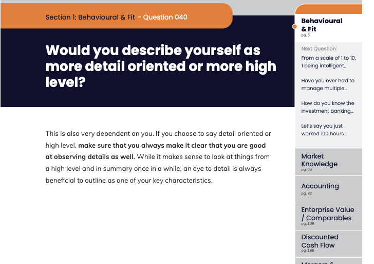 fininterview's tweet photo. Would you describe yourself as more detail oriented or more high level?

#investmentbanking #privateequity #corporatedevelopment #fps #financialmodeling #financialmodelling #interviewcoaching #interviewcoach https://t.co/mFaq55fgyy