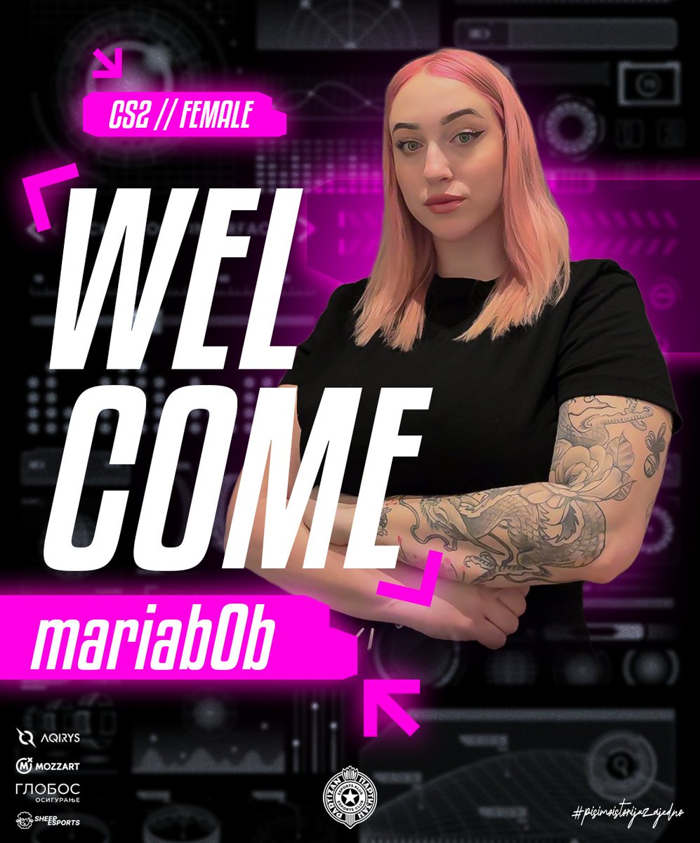🎉 Welcome Maria "mariab0b" Beta! 🎮

We’re proud to announce the newest addition to the Partizan Valkyries Esports team – Maria "<a href="/mariab0b/">Maria</a>" Beta!

Maria is a highly experienced player on the competitive scene and a successful streamer who brings a strong community with her. Her