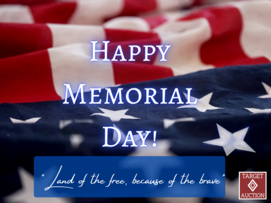TargetAuctionCo's tweet photo. Thank you to all of our soldiers, here and gone. We hope everyone has a great Memorial Day! #WeRemember #WeHonor #WeSalute #TargetAuctionCo https://t.co/LLjLFBpwiN