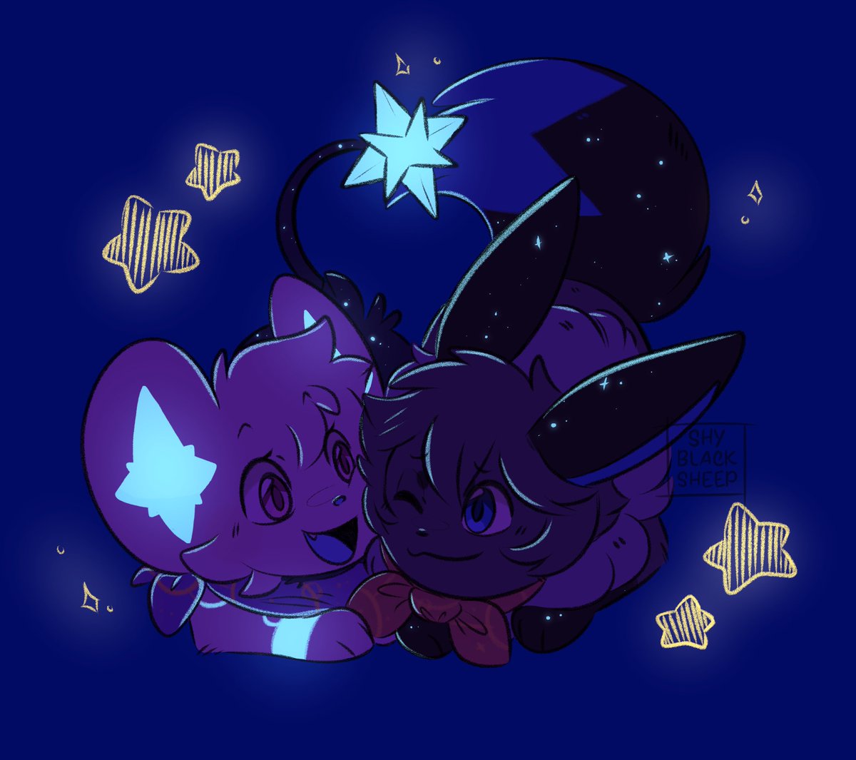 shyblacksheep's tweet photo. Quick draw because I miss these two SOOO much and working toward my PMD comic! 🥲✨ The Star Twins, Hoshi &amp; Hikari. 
- - - 
💫: https://t.co/lADlieskJ4 https://t.co/kXtmpgJuCm