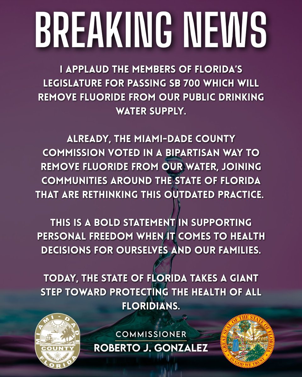 RobJGonzalezFL's tweet photo. Statement from Commissioner Roberto J. Gonzalez on passage of SB 700. https://t.co/y2pk3xHRYl
