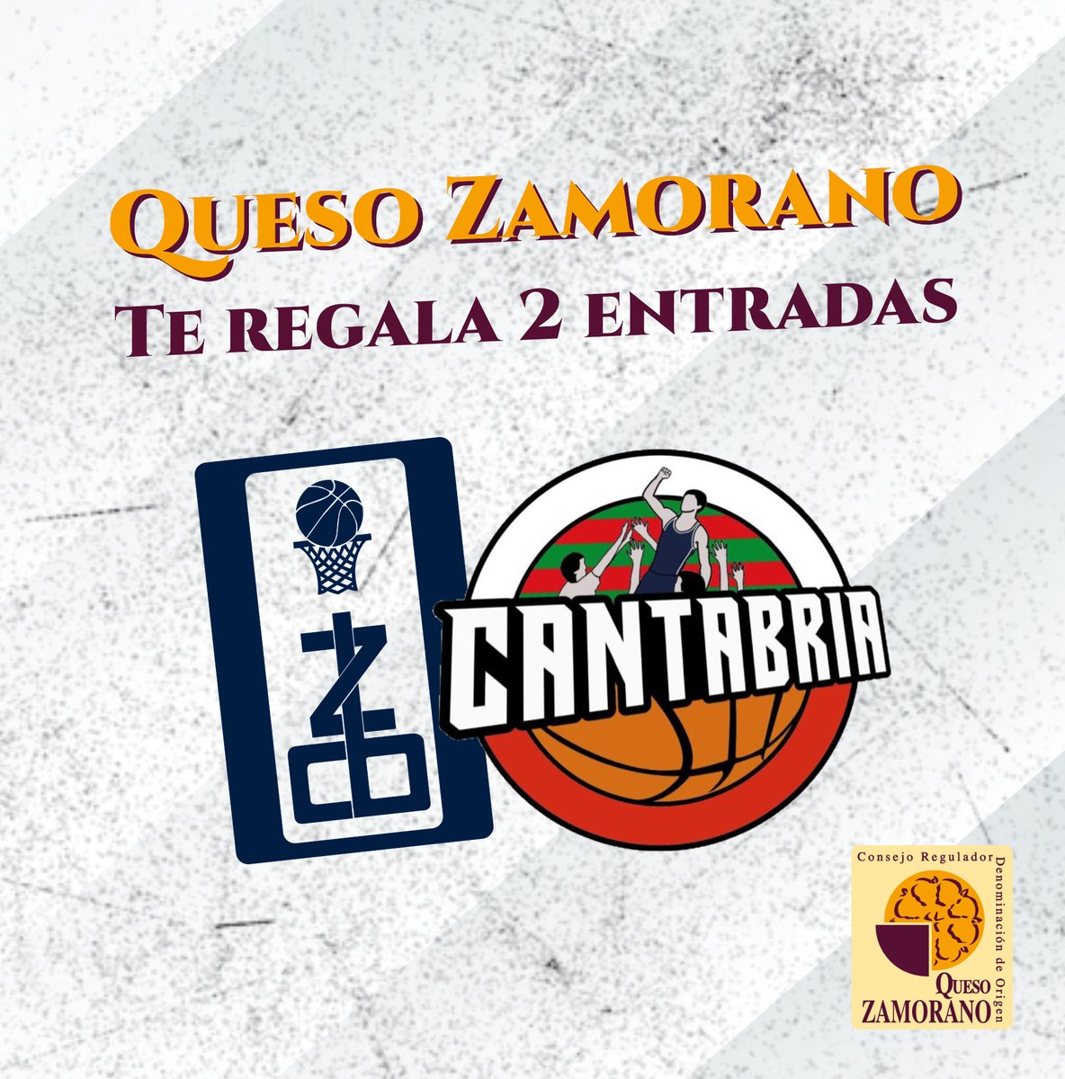 Sorteo🚨 El Consejo Regulador de la DO Queso Zamorano🧀te regala 2 entradas para el partido contra <a href="/GrupoAlegaCant/">Grupo Alega Cantabria</a> 
 
¿No quieres perderte el PARTIDAZO de este Viernes en el Ángel Nieto?  

¡Haz Rt y participa en elsorteo! 

Anunciaremos los ganadores el Jueves a las 15:00