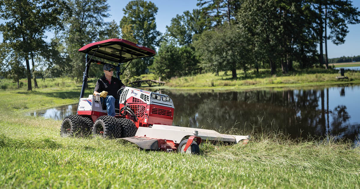 Nothing beats the first spring mow, especially around ponds and water features! The Finish Mower makes it easy to navigate tricky terrain while leaving behind a perfectly manicured lawn.
Spring’s here—let’s mow!  👉 ventrac.com
#Ventrac #FirstMow #SpringCut