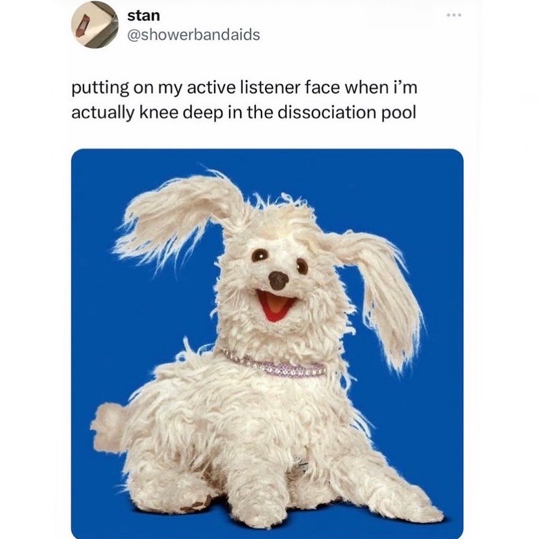 RealRebelCircus's tweet image. Accidentally zoning out and zoning back in when you need to respond is my worst nightmare