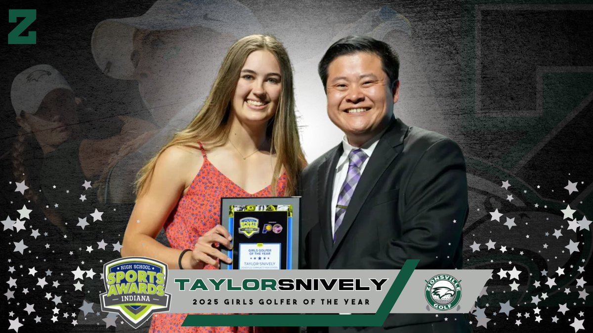 ZCSeagles's tweet photo. 🏆 GIRLS GOLF 🏆 Congratulations to our very own TAYLOR SNIVELY of @ZvilleGirlsGolf for winning the @indyhsscores Sports Awards GIRLS GOLFER OF THE YEAR!!!  Well-deserved Taylor!  We are all so proud of you! https://t.co/it7hDGIJV3