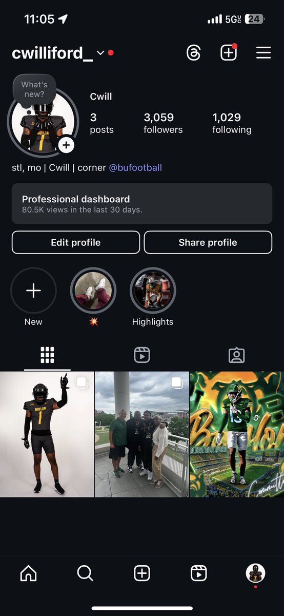 Baylor fans turn me up on the gram ! @cwilliford_  #SicEm 🤞🏾🐻