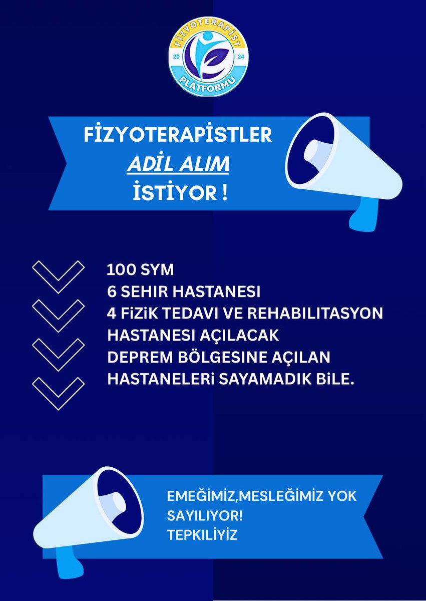 Fizyoterapist hareketin tıptaki temsilcisidir yatağa mahkum kalmamak için şarttır ama sistem içinde yeri yokmuş gibi davranılıyor #SBLisansıAdilAta <a href="/memetsimsek/">Mehmet Simsek</a> <a href="/drmemisoglu/">Prof. Dr. Kemal Memişoğlu</a>