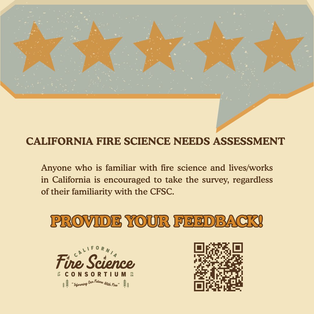 FireScience.gov (@firesciencegov) on Twitter photo If you live/work in California and use fire science information, <a href="/CaFireScience/">CAfirescience</a> wants to hear from you! Provide your feedback and help shape the future of this program. The survey will take 10-15 minutes, and all answers are anonymous.
berkeley.qualtrics.com/jfe/form/SV_2t… If you live/work in California and use fire science information, <a href="/CaFireScience/">CAfirescience</a> wants to hear from you! Provide your feedback and help shape the future of this program. The survey will take 10-15 minutes, and all answers are anonymous.
berkeley.qualtrics.com/jfe/form/SV_2t…
