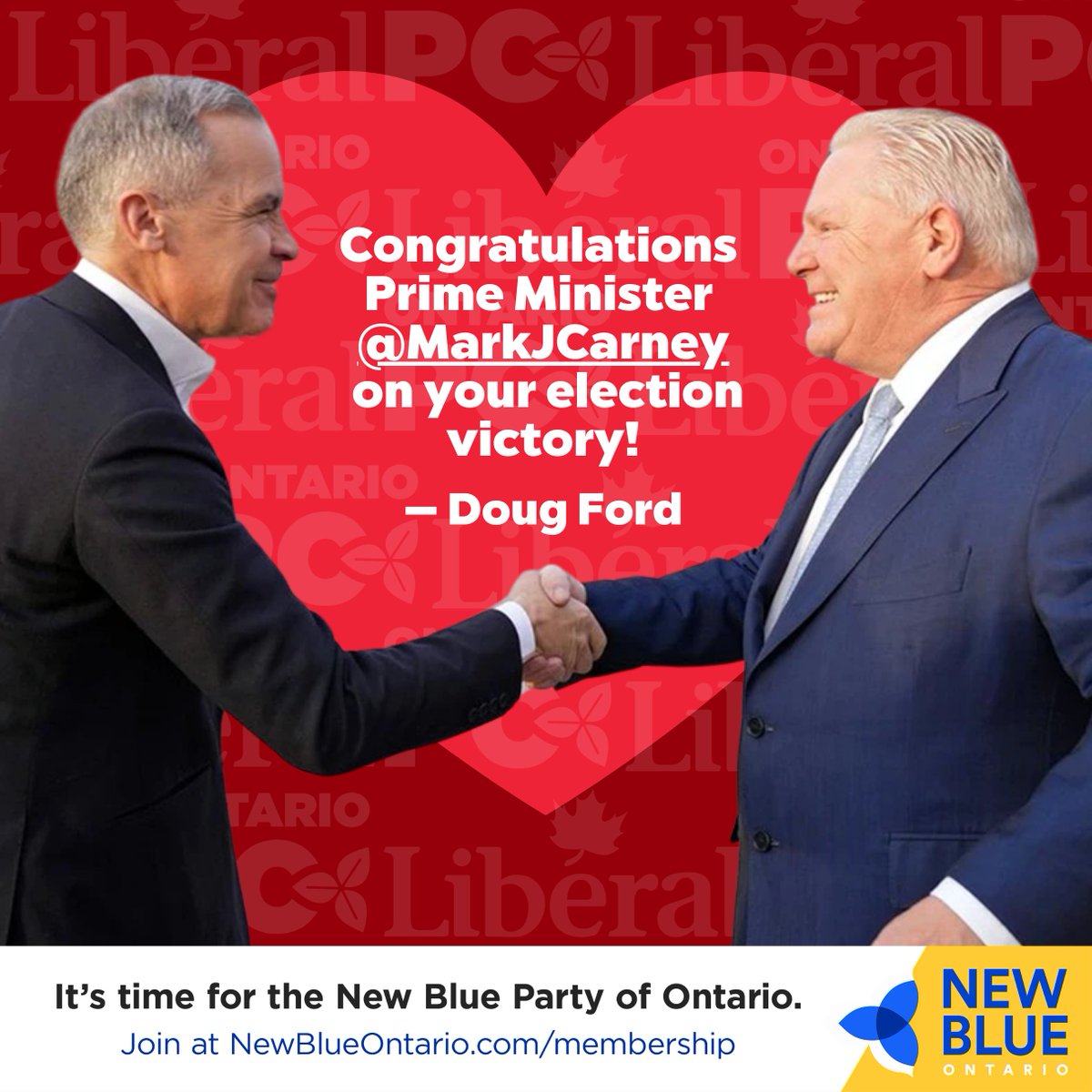 Last night, Doug Ford and the Ontario Progressives got their wish with another federal Liberal government.

Many of us in the New Blue Party spent years trying to reform the Ontario PC Party from within, but ultimately realized it was impossible.

The Ontario PCs don’t just expel