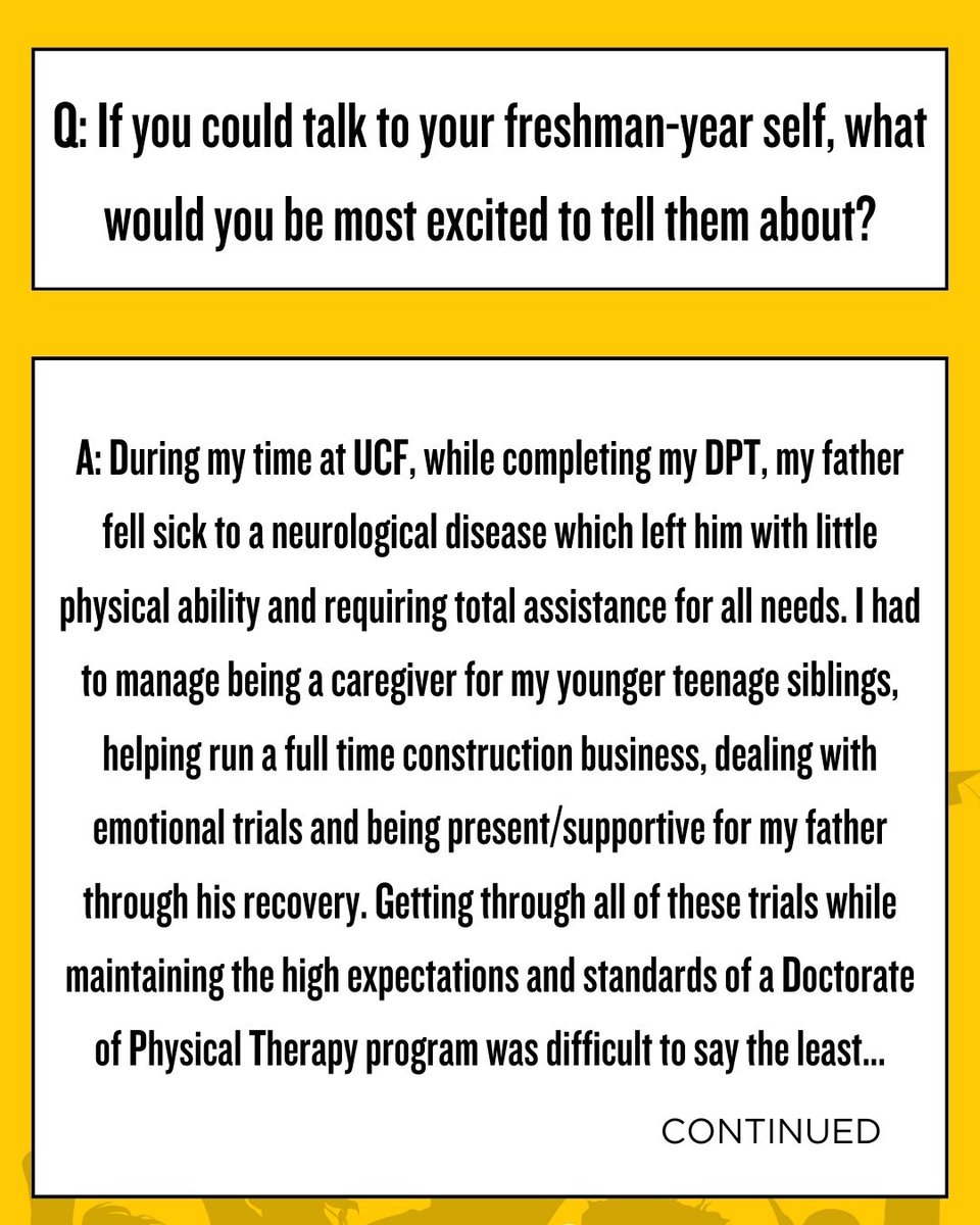 UCF_DPT's tweet image. Meet Payne Sewnarine from @ucf_dpt. 🎓 Sewnarine is graduating with a Doctorate of Physical Therapy and plans to work in an Outpatient Orthopedic setting after crossing the graduation stage. Congratulations, Payne. 🖤🌠 #Classof2025