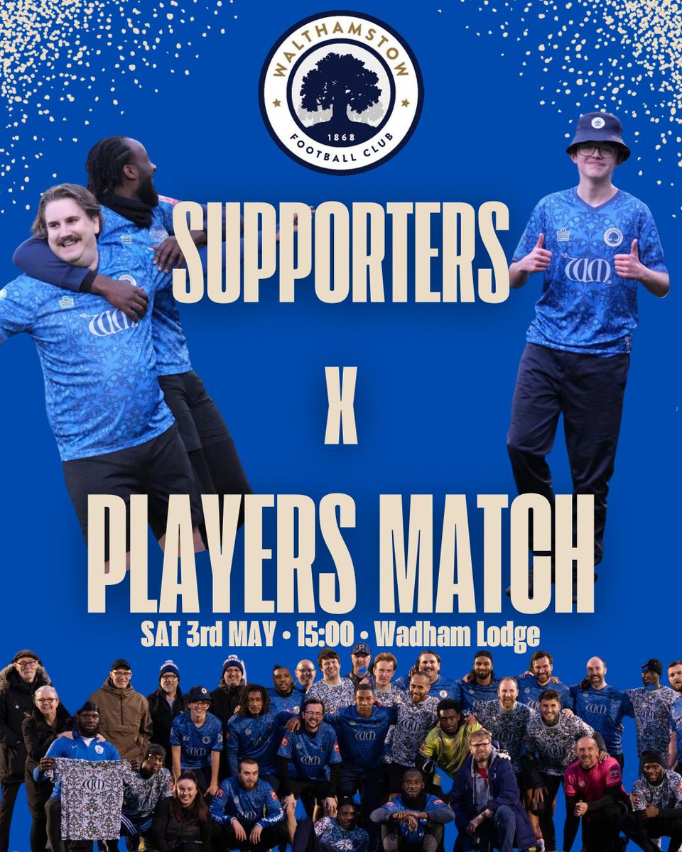 The first team season may be over, but there's still football in E17 🤩

This Saturday, we have our Rabble X Player match at Wadham Lodge, 3PM kick off to celebrate the end of the season!

Do you want to come and join the Rabble? Drop us a DM!