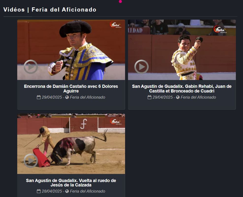 🎥Les 3 vidéos de la Feria del Aficionado de San Agustín de Guadalix feria.tv/video.php?rech…