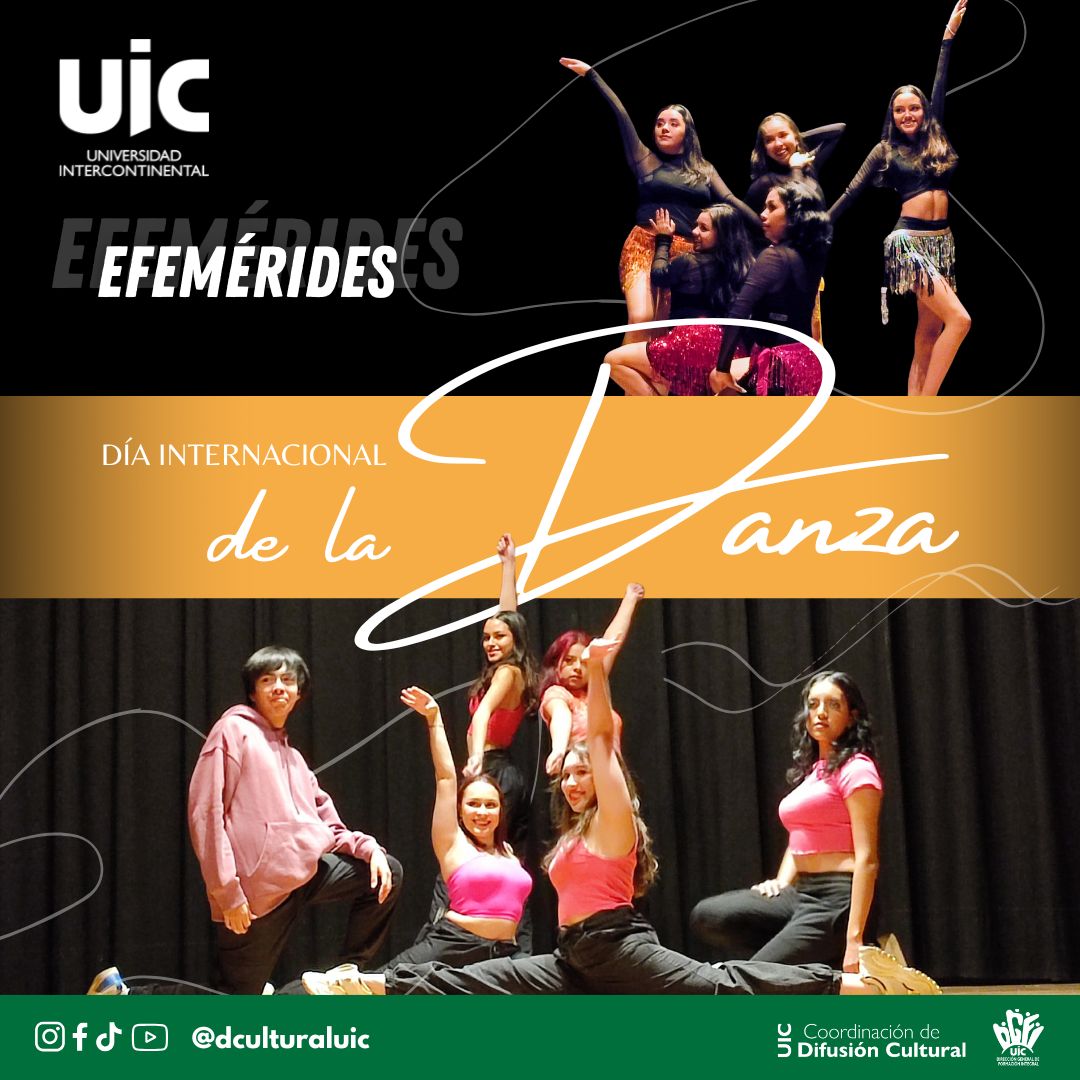 El 𝐆𝐫𝐮𝐩𝐨 𝐑𝐞𝐩𝐫𝐞𝐬𝐞𝐧𝐭𝐚𝐭𝐢𝐯𝐨 𝐝𝐞 𝐃𝐚𝐧𝐳𝐚 𝐀𝐜𝐭𝐮𝐚𝐥 𝐔𝐈𝐂 te invita a disfrutar de una tarde llena de arte, movimiento y emoción con su más reciente montaje. 
Registro bit.ly/danzauic252
#DanzaUIC #CulturaUIC #GruposRepresentativosDeArteUIC #Efemérides