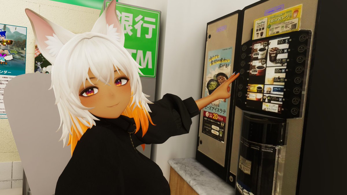 tafu_vr's tweet image. おはようございます～
本日も出発前に少しだけ

こちらは魅惑的な深夜のコンビニです
こんな時間に食べたら…ってものほどついつい買ってしまう深夜の誘惑
あと、新商品に弱い…です

world名:Fuji Konbini （コンビニ）
vrchat.com/home/world/wrl…
#VRChat_world紹介
#VRChatPhotography
#シャーレン