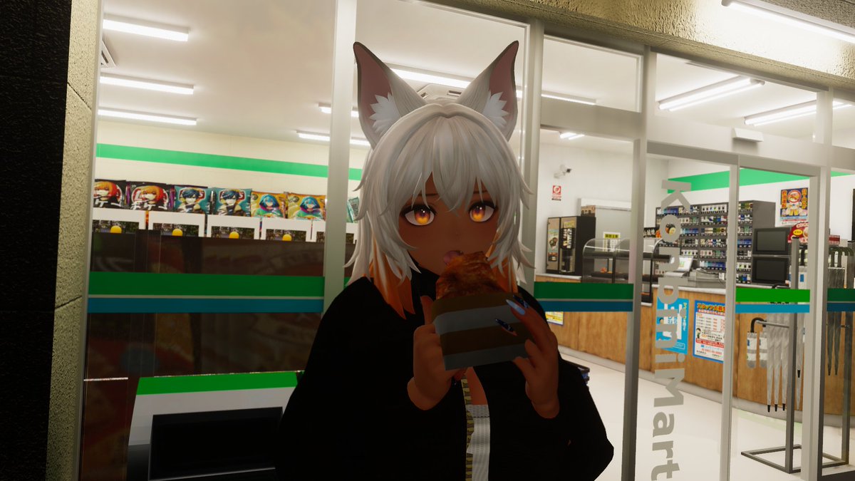 tafu_vr's tweet image. おはようございます～
本日も出発前に少しだけ

こちらは魅惑的な深夜のコンビニです
こんな時間に食べたら…ってものほどついつい買ってしまう深夜の誘惑
あと、新商品に弱い…です

world名:Fuji Konbini （コンビニ）
vrchat.com/home/world/wrl…
#VRChat_world紹介
#VRChatPhotography
#シャーレン