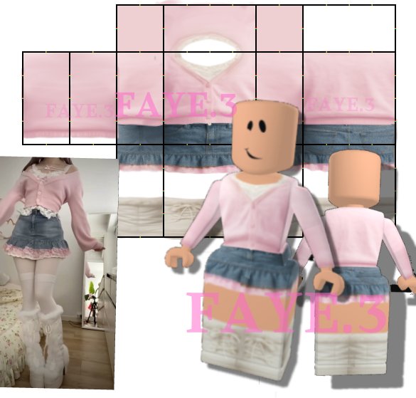 Bid pink Roblox outfit 
SB 50robux+ tax
Ib: 1.5k robux+ tax
tags:
#RobloxDev
#robloxclothes #robloxdesigner
#robloxoutfit  discord.com/channels/12801…