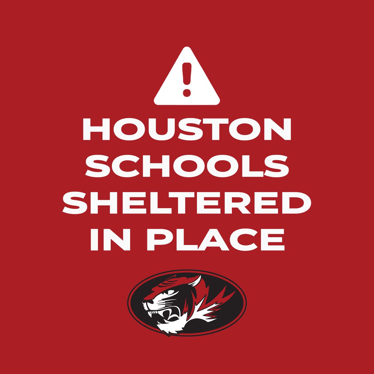 ⚠️ 𝙎𝙃𝙀𝙇𝙏𝙀𝙍𝙀𝘿 𝙄𝙉 𝙋𝙇𝘼𝘾𝙀 ⚠️

Please be advised our campus is sheltered in place due to severe weather in the region. We will not be releasing students at this time as we exercise our safety protocols.