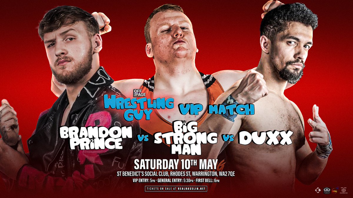 Off The Page (@offthepage_wp) on Twitter photo We have a huge match for VIP ticket holders on May 10th!
DUXX returns for a huge triple threat featuring the debuting Brandon Prince and <a href="/bigstrongmanpw/">The Big Strong Man</a> - it's all to play for as these three prospects look to stake their claim in OTP!
Get tickets now: skiddle.com/whats-on/Warriโฆ We have a huge match for VIP ticket holders on May 10th!
DUXX returns for a huge triple threat featuring the debuting Brandon Prince and <a href="/bigstrongmanpw/">The Big Strong Man</a> - it's all to play for as these three prospects look to stake their claim in OTP!
Get tickets now: skiddle.com/whats-on/Warriโฆ