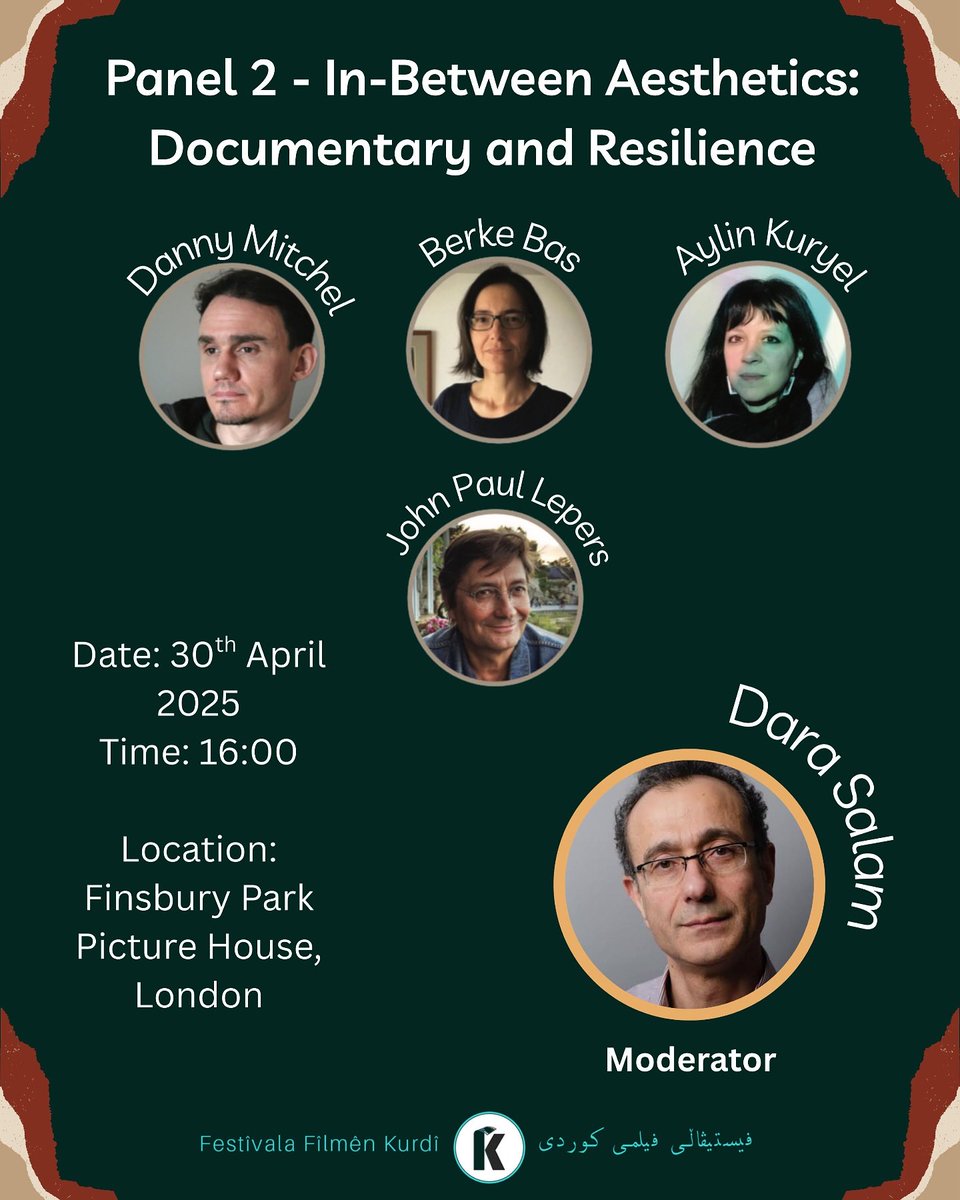 Dara Salam (@dara_salam) on Twitter photo I will be moderating this excellent lineup of directors for a discussion on their experience and insights on making their documentary films about Kurdish struggle and resilience. The event is happening within the London Kurdish Film Festival <a href="/lkff/">London Kurdish Film Festival</a>
lkff.co.uk I will be moderating this excellent lineup of directors for a discussion on their experience and insights on making their documentary films about Kurdish struggle and resilience. The event is happening within the London Kurdish Film Festival <a href="/lkff/">London Kurdish Film Festival</a>
lkff.co.uk