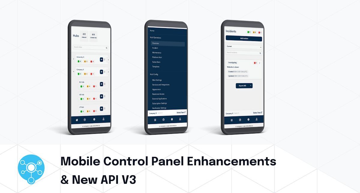 Following the first quarter of 2025, we’re sharing our latest product updates: enhanced mobile user experience for the Control Panel, a pre-announcement of our redesigned API V3, and improvements across the platform: buff.ly/aKBGfNU

#StatusPage #IncidentCommunication