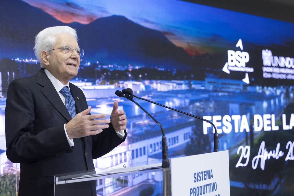 Mattarella: Tra due giorni celebreremo la data simbolo del 1° maggio: la Festa del Lavoro. Un lavoro che non può essere quello di consegnare alla morte, ma che sia indice di sviluppo, motore di progresso, sia strumento per realizzarsi come persona