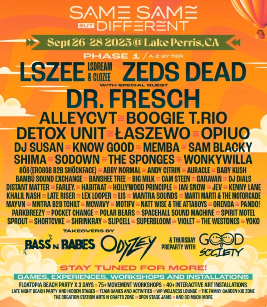 I’M HEADLINING <a href="/ssbdfest/">Same Same But Different</a> THIS YEAR BABY LET’S GO!!!!