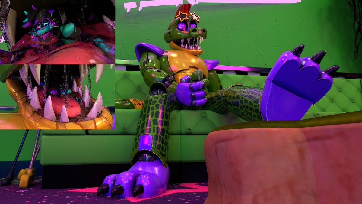 felhesznelenev's tweet photo. #FNAF #NSFW #Fivenightsatfreddys #Securitybreach #Glamrock #Monty #Skittles #OC #Originalcharacter 
CONTENT WARNING: Micro/Macro
Comission for @RenjiDevil
Uh oh, looks like Skittles is in trouble! Or perhaps not?~
Glamrock Skittles belongs to @RenjiDevil https://t.co/iBHChUaLPD