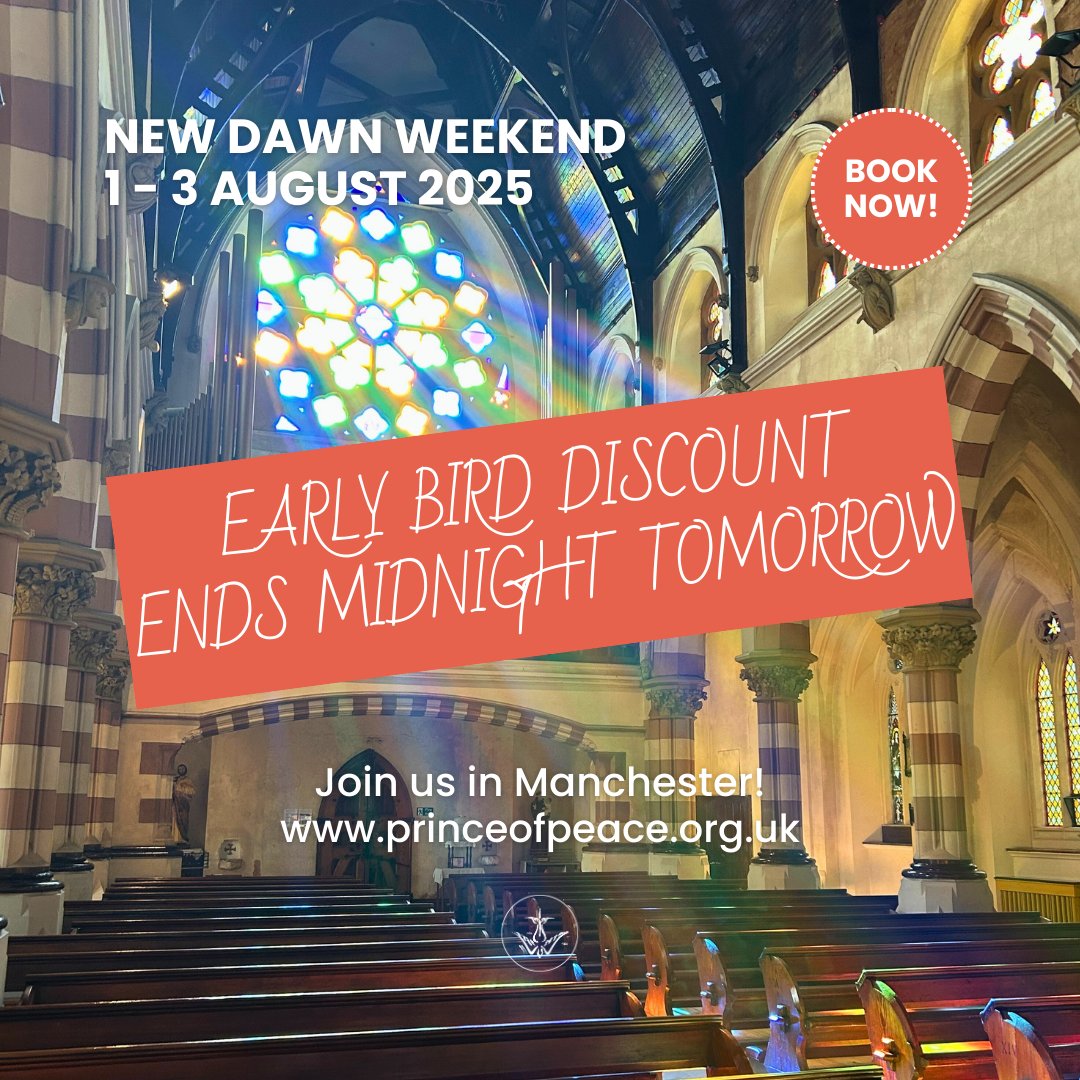 'Come to Me, all who labour and are heavy laden, and I will give you rest.' Come to our first New Dawn Weekend at All Saints Manchester. Bishop David Oakley, Msgr John Armitage, Fr Frankie Mulgrew and others will be joining us. Our early bird discount ends Thursday - book now!