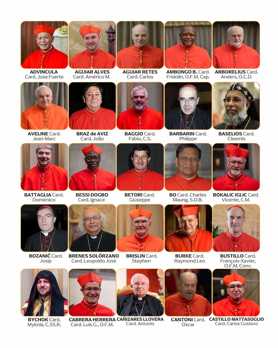 Cónclave 2025: Todos los cardenales electores de la A a la Z. Recemos por todos ellos.