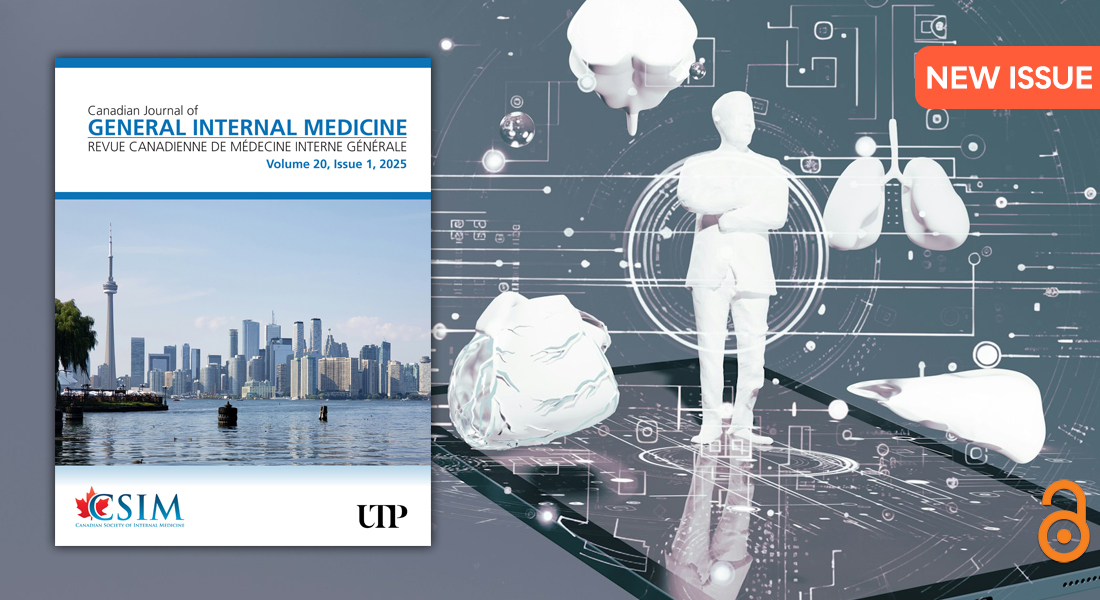 The Canadian Journal of General Internal Medicine 20.1 is here! Explore new research on the transformative impacts of AI on patient care, the future of internal medicine research, the evolving landscape of #clinicaltrials in Canada, and more: bit.ly/cjgim201 <a href="/CSIMSCMI/">CSIM</a>