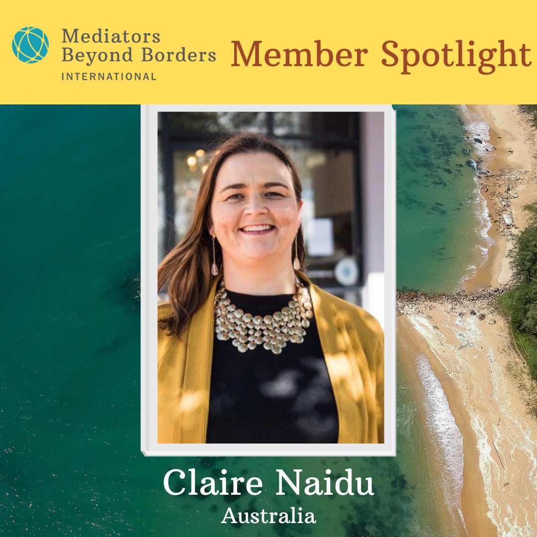 With two decades of experience across law, mediation, resolution and facilitation, Claire Naidu remains committed to empowering clients to activate their own solutions — and experience more of the life and relationships they truly desire.

Read more here: mediatorsbeyondborders.org/combining-trad…