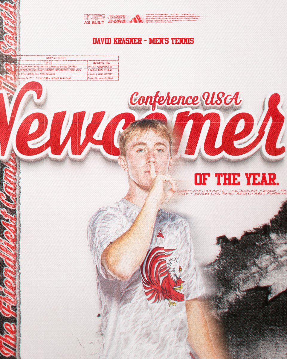 Jacksonville State Men’s Tennis (@jaxstatemten) on Twitter photo 𝙏𝙝𝙖𝙩'𝙨 2⃣
David has also been named the <a href="/ConferenceUSA/">Conference USA</a> Newcomer of the Year!
#StayCocky🐔 | #FearTheBeak👌 𝙏𝙝𝙖𝙩'𝙨 2⃣
David has also been named the <a href="/ConferenceUSA/">Conference USA</a> Newcomer of the Year!
#StayCocky🐔 | #FearTheBeak👌