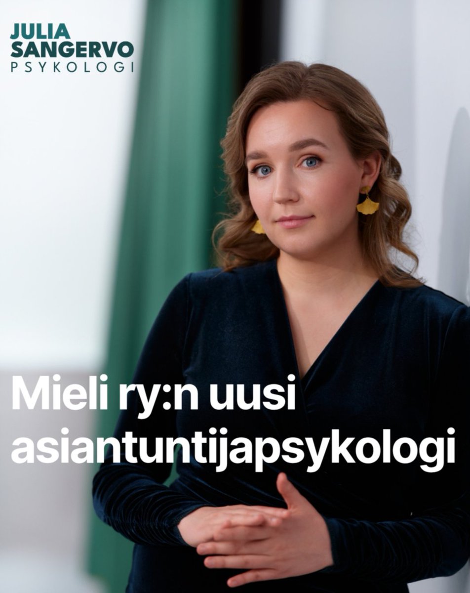 Minut on valittu MIELI ry:n uudeksi asiantuntijapsykologiksi. 
Olen valtavan innoissani, sillä tämä tehtävä antaa mahdollisuuden laajentaa vaikutusmahdollisuuksiani mielenterveyden edistämiseksi paikallispolitiikan lisäksi yhä enemmän myös valtakunnallisella tasolla. Kiitos! 💚