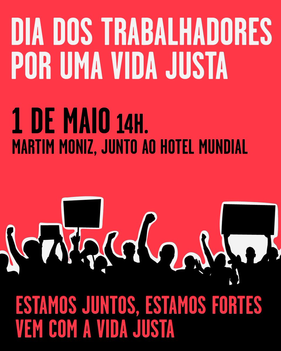 Vem com a Vida Justa ao 1.º de Maio. No dia do Trabalhador, juntamo-nos à manifestação e subimos do Martim Moniz à Alameda D. Afonso Henriques, em Lisboa. O ponto de encontro é em frente ao Hotel Mundial.