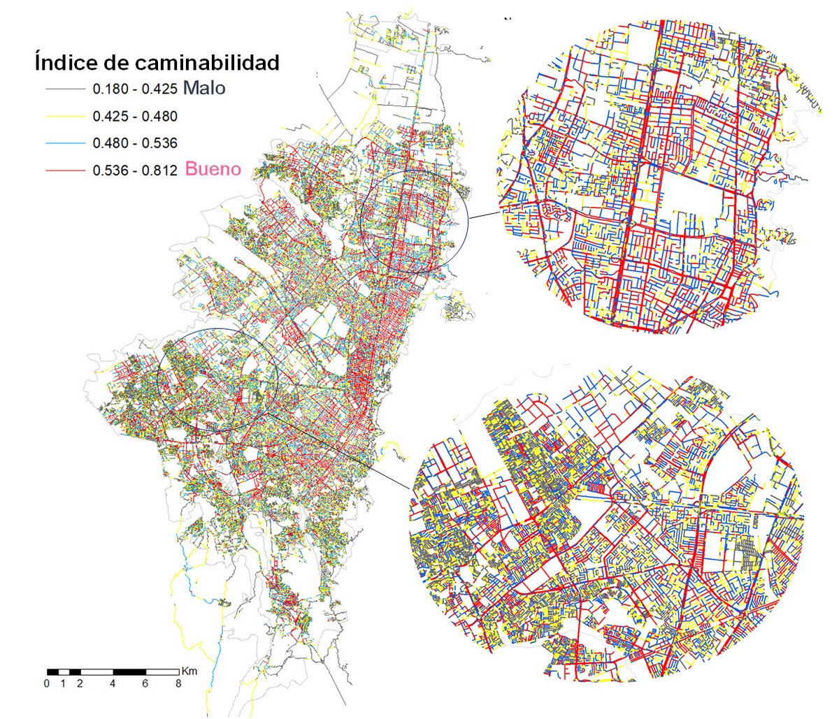lu_guzma's tweet photo. Una parte importante de la habitabilidad es la calidad de la infraestructura peatonal. Qué tan chévere es Bogotá para caminar? Regular: promedio 0.49. Sólo el 0.44% de las calles de la ciudad tienen un valor >0.7
Consulte la caminabilidad de su calle: https://t.co/2VD3aAbpLH
👇 https://t.co/L4HeNy1Ice