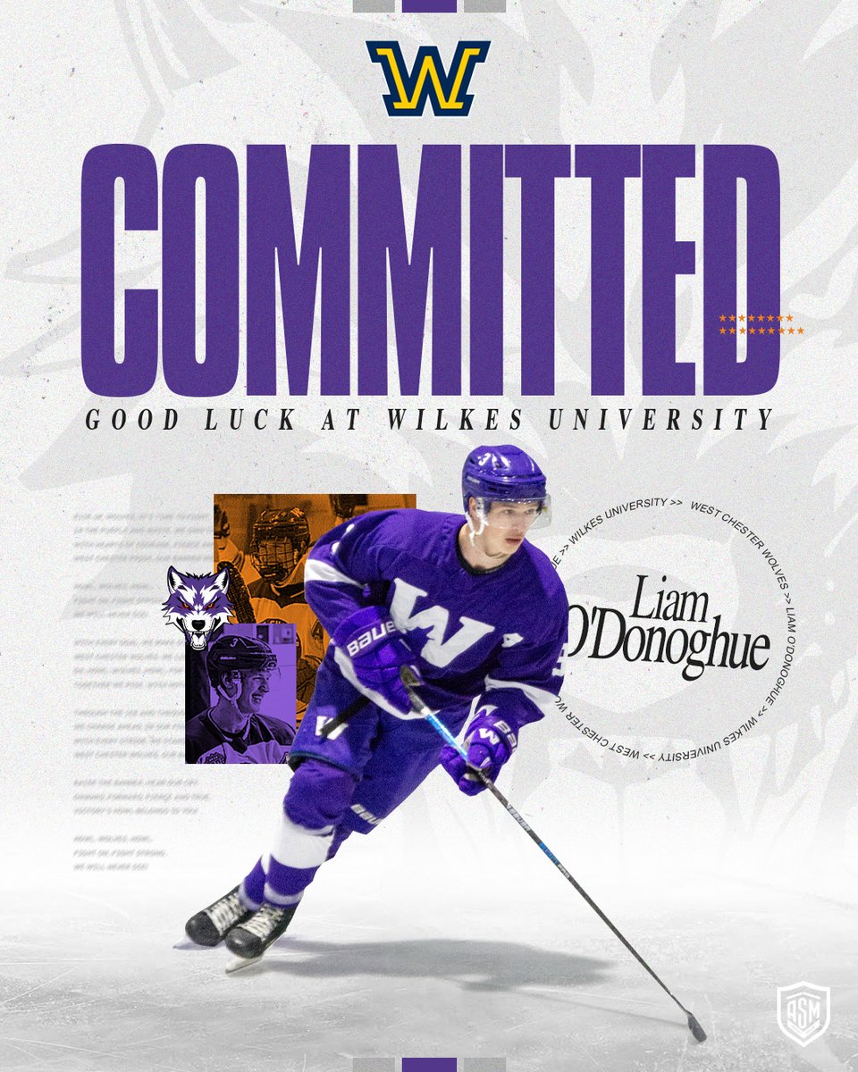 Congrats to Wolves defenseman Liam O'Donoghue on his commitment to Wilkes University (NCAA DIII) for the 2025-26 season! 🐺📚

“His commitment to development and team-first mentality made him a huge part of our success. He’s earned this next step.” – Coach Casillo.