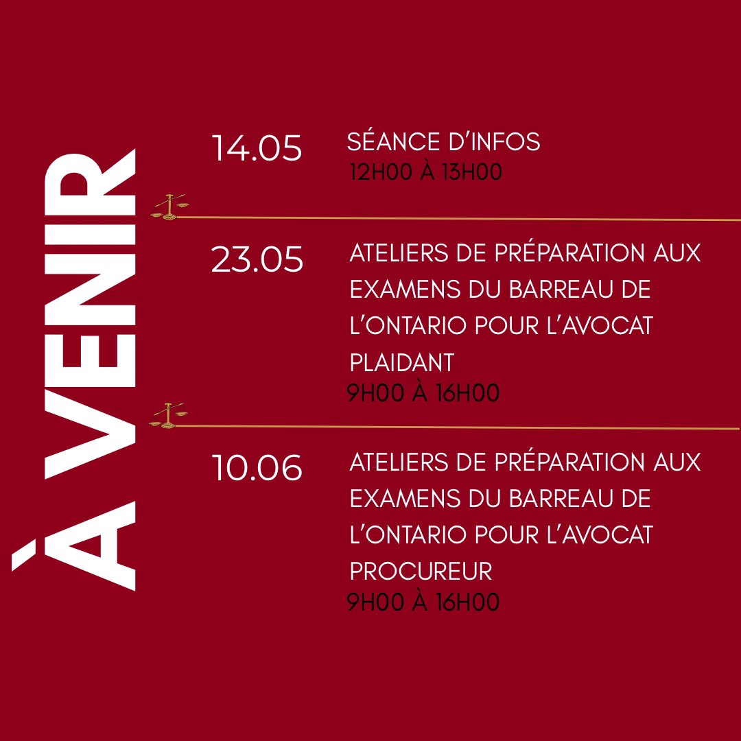 Voici les événements à venir des mois de mai et juin ! ⚖️

Pour en savoir plus et vous inscrire : uottawa.ca/faculte-droit/…