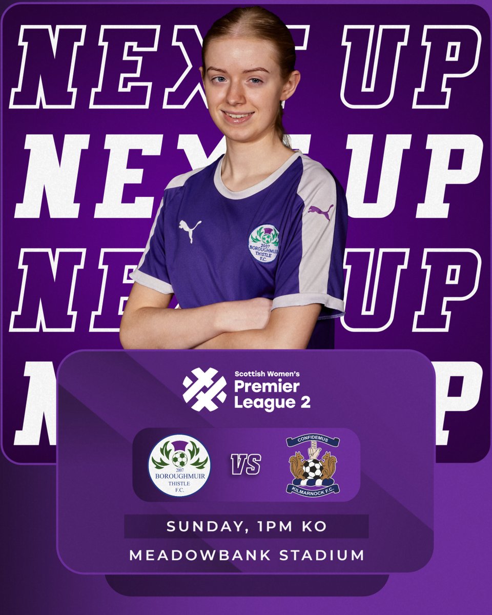 Boroughmuir Thistle (@btfc07) on Twitter photo Back home on Sunday & it's a π―πΆπ΄ πΌπ»π²...
π <a href="/KilmarnockWFC/">Kilmarnock FC Women</a>
π <a href="/SWPL/">Scottish Women's Premier League</a> 2
π
Sunday, 1pm KO
ποΈ Meadowbank Stadium
ποΈ PATG via cash or card
π· Β£8/5, U13s FREE
#BTFC π£ Back home on Sunday & it's a π―πΆπ΄ πΌπ»π²...
π <a href="/KilmarnockWFC/">Kilmarnock FC Women</a>
π <a href="/SWPL/">Scottish Women's Premier League</a> 2
π
Sunday, 1pm KO
ποΈ Meadowbank Stadium
ποΈ PATG via cash or card
π· Β£8/5, U13s FREE
#BTFC π£