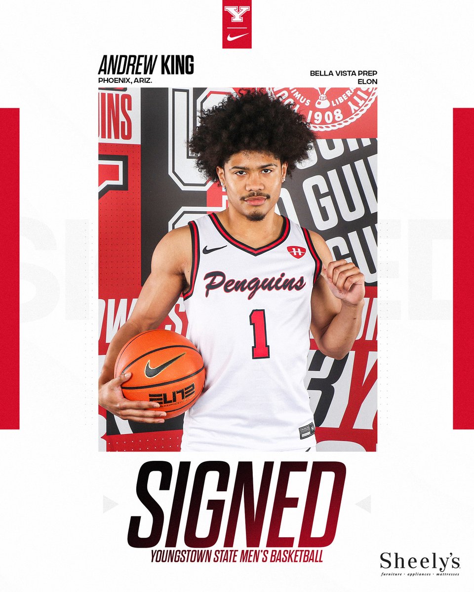 YSU Men's Basketball (@ysumenshoops) on Twitter photo It's official! Guard ๐๐ท๐ญ๐ป๐ฎ๐ ๐๐ฒ๐ท๐ฐ is now a member of the Penguins Basketball Family.
King Qualities:
๐ด Started 33 games last season at Elon
๐ด Averaged 3.4 assists per game
๐ด Posted a 1.88 assist-to-turnover ratio
๐ด Tallied at least four assists 14 times
#GoGuins It's official! Guard ๐๐ท๐ญ๐ป๐ฎ๐ ๐๐ฒ๐ท๐ฐ is now a member of the Penguins Basketball Family.
King Qualities:
๐ด Started 33 games last season at Elon
๐ด Averaged 3.4 assists per game
๐ด Posted a 1.88 assist-to-turnover ratio
๐ด Tallied at least four assists 14 times
#GoGuins