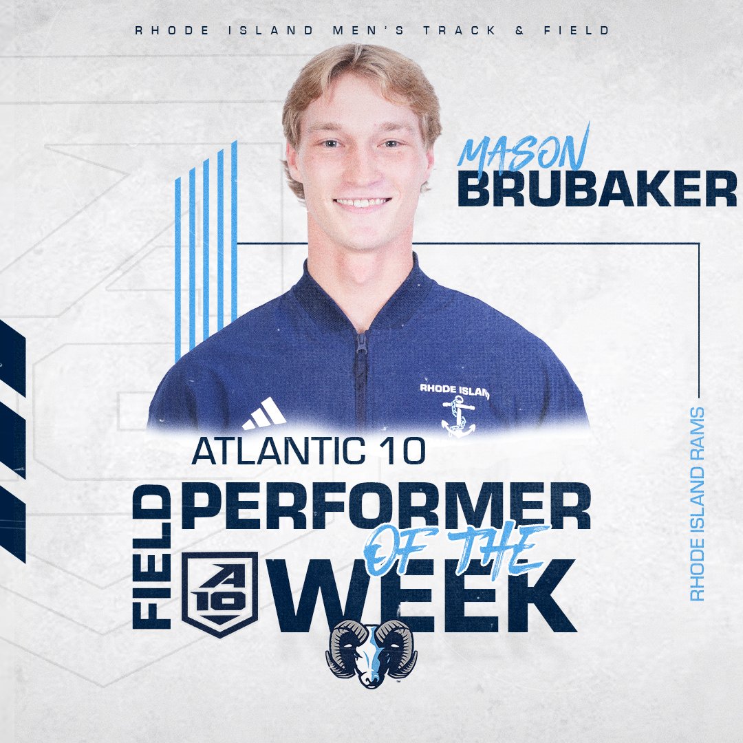 📰 | Brubaker Collects A-10 Field Performer of the Week <a href="/RhodyMTrack/">Rhody Men's Track</a> #GoRhody 

read ➡️ gorhody.com/news/2025/4/29…