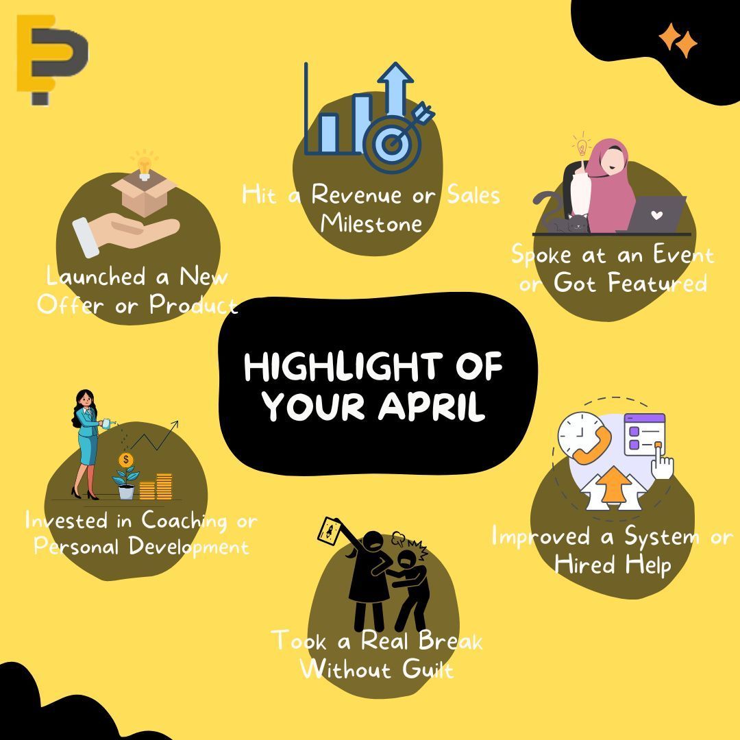 April wins? 🚀 Whether you launched a new product, hit a revenue milestone, hired help, invested in yourself, or finally took a guilt-free break — we want to hear it! 🎉 Drop your highlight below 👇 Let’s celebrate every step forward. #EPhighlights #EntrepreneursPoint