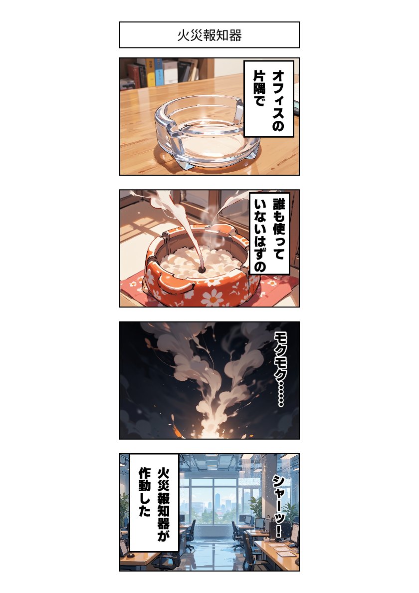 今日の4コマ:火災報知器 