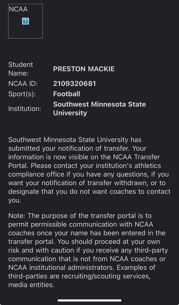 Officially in the portal! My cell is 507-500-4297.