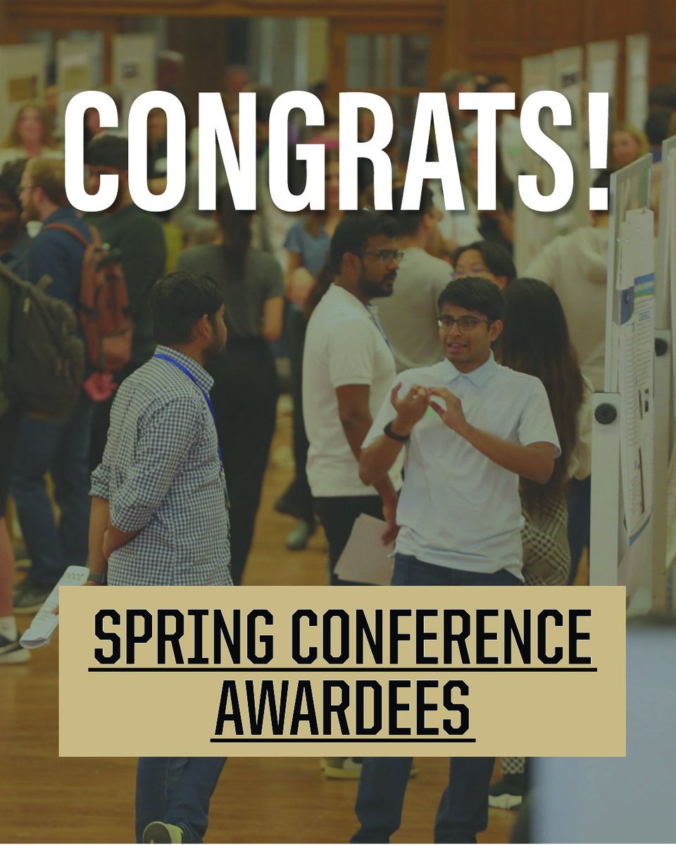 Purdue Undergraduate Research (@purdueour) on Twitter photo Congrats to the Spring Conference awardees for their exceptional research presentations! Your hard work and innovation inspire us, and we can’t wait to see what you accomplish next! Presented? Check your email for feedback and certificate information! purdue.edu/undergrad-rese… Congrats to the Spring Conference awardees for their exceptional research presentations! Your hard work and innovation inspire us, and we can’t wait to see what you accomplish next! Presented? Check your email for feedback and certificate information! purdue.edu/undergrad-rese…