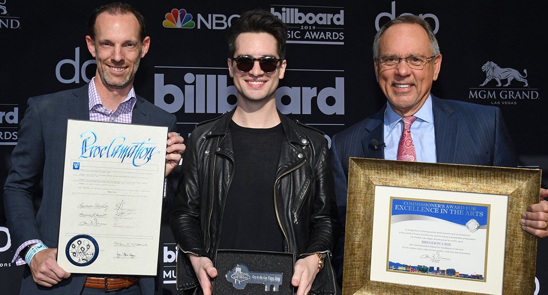 Today in Rock History

April 30, 2019
Panic! At The Disco’s Brendon Urie received the Key to the City of Las Vegas on the eve of the band’s performances at the Billboard Music Awards. It marked the band’s first appearance on an awards show.