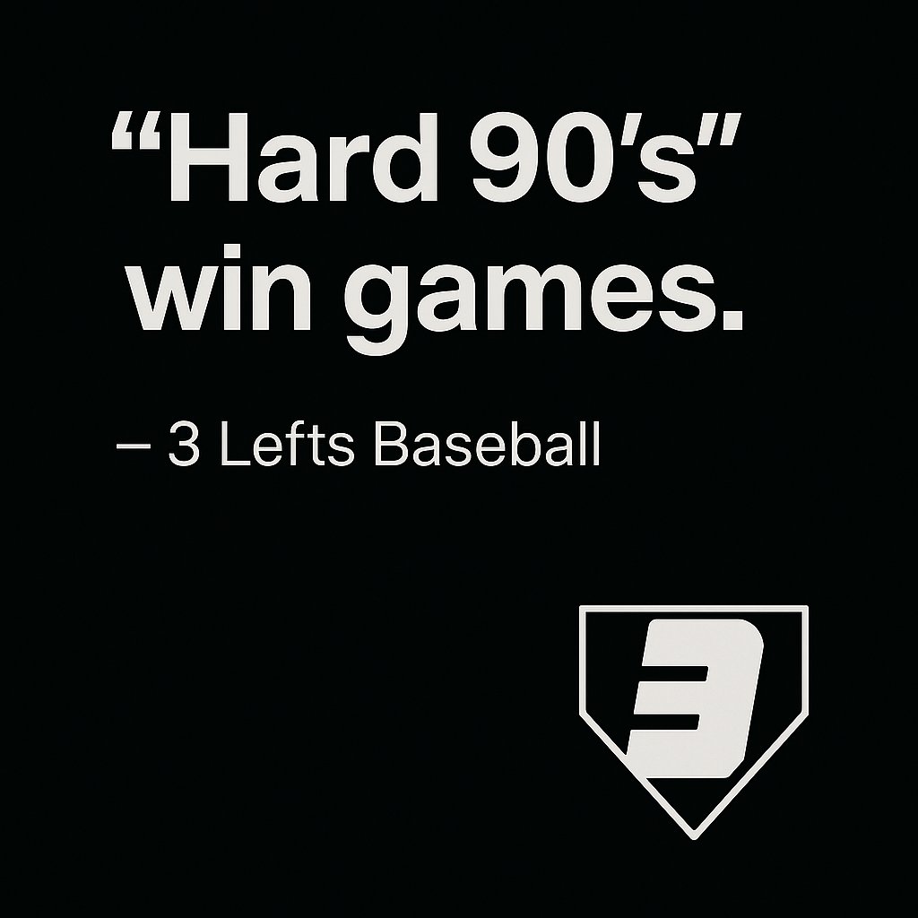 Hard 90’s win games. ⚾️⏩🏆
#3LeftsBaseball #Hard90s #HustleWins